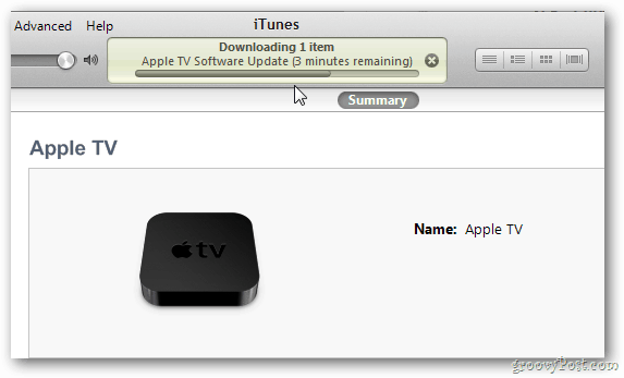 Apple TV atjaunināšanas gaita