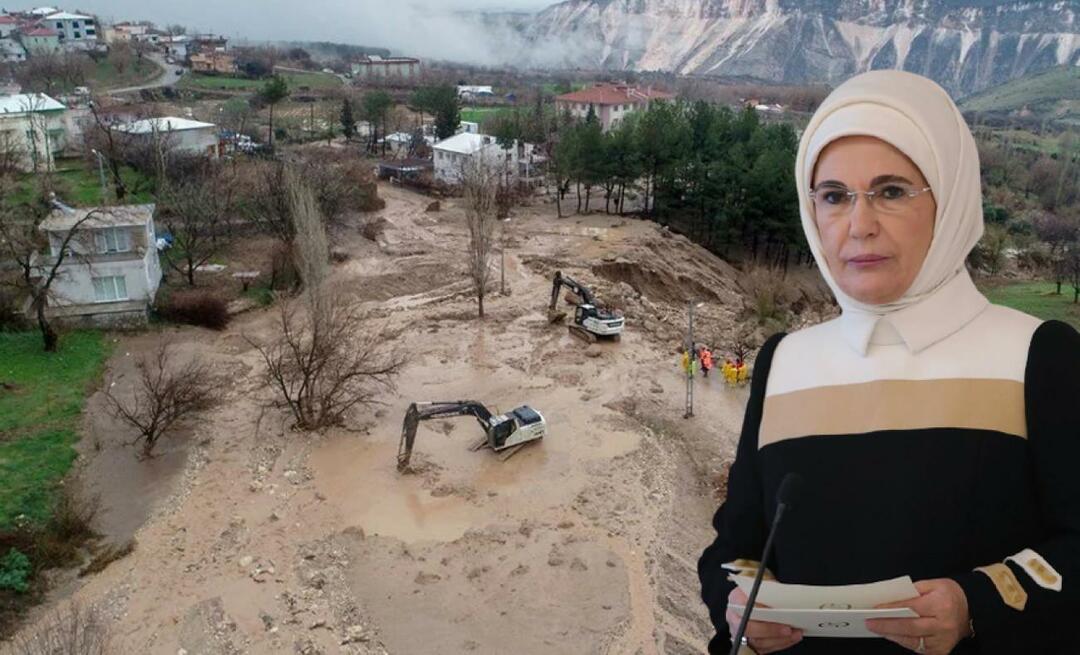 Plūdu katastrofu dalīšana notika no Emine Erdogan! "Atvainojiet par jūsu zaudējumu"