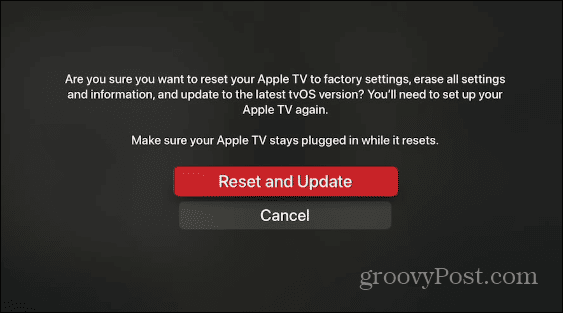 atiestatīt Apple TV