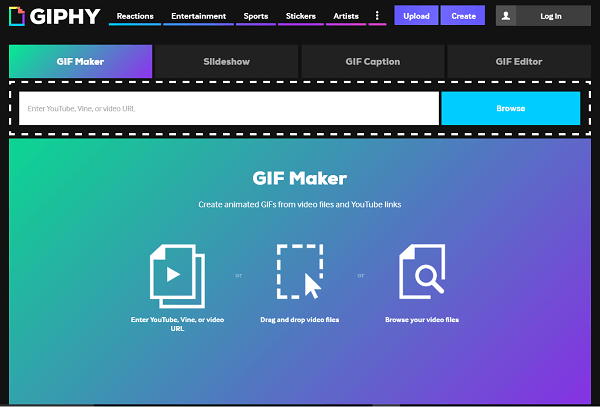 Meklējiet vai izveidojiet savus GIF, izmantojot Giphy.