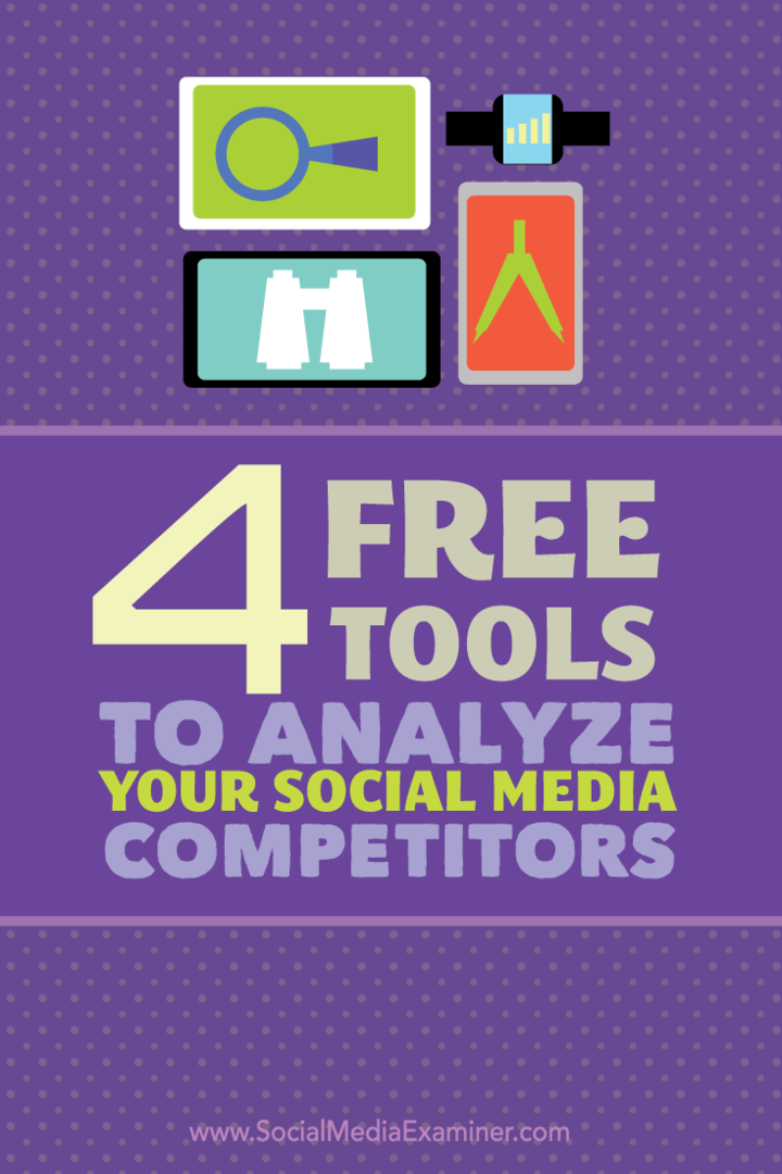4 bezmaksas rīki savu sociālo mediju konkurentu analīzei: sociālo mediju eksaminētājs