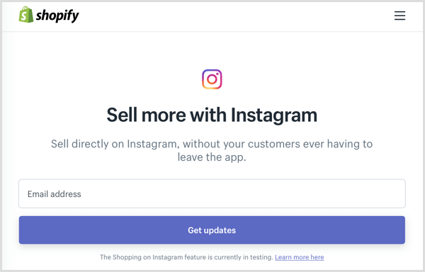 pierakstīties instagram shoppable post shopify beta programmā