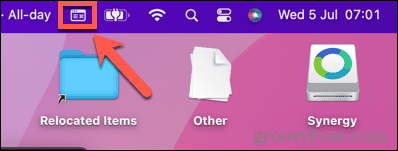Mac ievades izvēlnes ikona