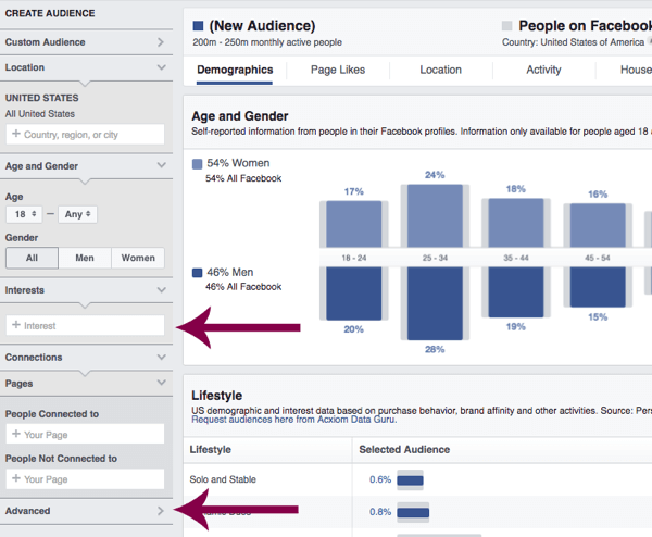 Facebook auditorijas ieskats var palīdzēt uzzināt vairāk par savu mērķauditoriju.