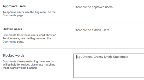 Spēja bloķēt komentārus ar noteiktiem vārdiem ir viena no YouTube labākajām kanālu moderēšanas funkcijām.