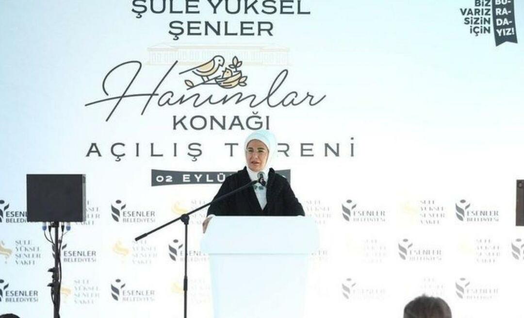 Emine Erdogan apmeklēja Şule Yüksel Şenler savrupmājas atklāšanu