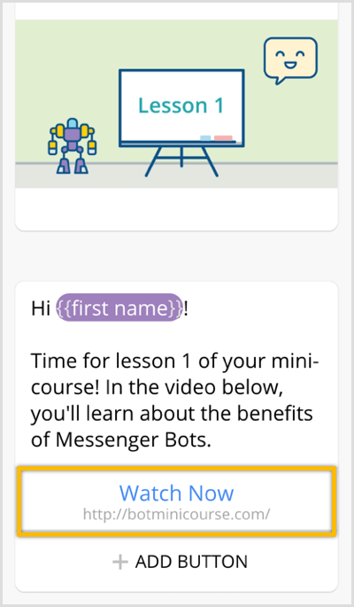 izveidojiet Messenger robota secību ar Chatfuel