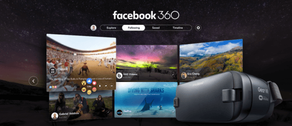 Facebook paziņoja par savu pirmo virtuālās realitātes lietotni Facebook 360 Gear VR.