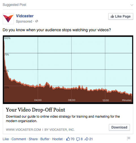 facebook reklāma ar satura lejupielādi