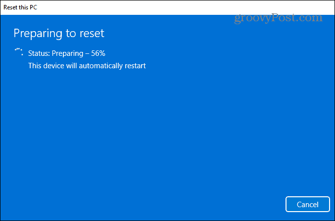 gatavojas restartēt Windows 11