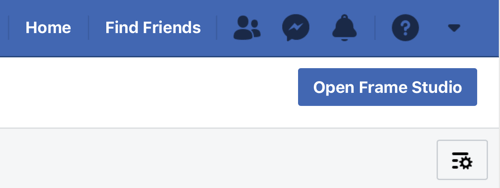Kā reklamēt savu tiešraides notikumu Facebook, 1. solis, opcija Open Frame Studio Facebook