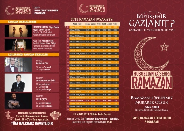 Kas notiek 2019. gada Gaziantep pašvaldības Ramadan pasākumos?