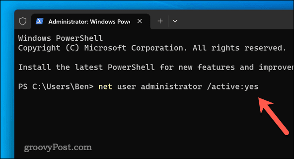 Iespējot administratoru operētājsistēmā Windows 11