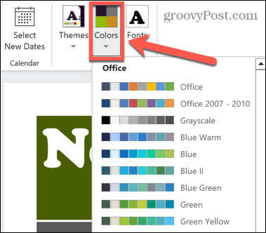 Excel krāsu tēmas