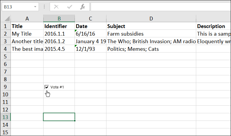 ievietojiet izvēles rūtiņu programmā Microsoft Excel