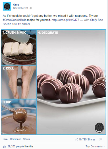 oreo recepte facebook post