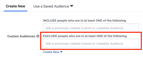 Facebook reklāmas mērķauditorijas atlase, izņemot pielāgotas mērķauditorijas.