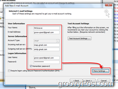 Konfigurējiet programmu Outlook 2007 GMAIL IMAP kontam