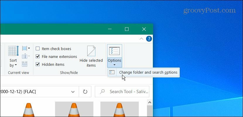 Windows 10 File Explorer opcijas