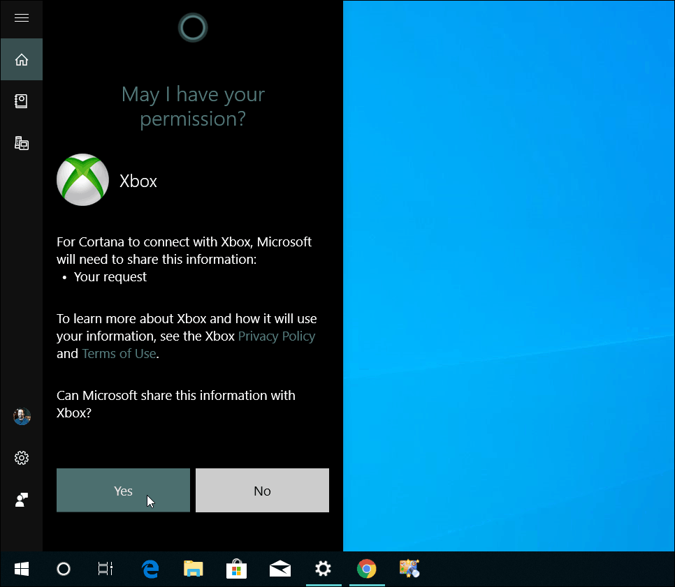 Pievienojiet datoru Xbox One Cortana