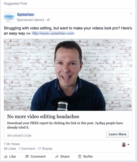 facebook videoreklāma ziņu plūsmā