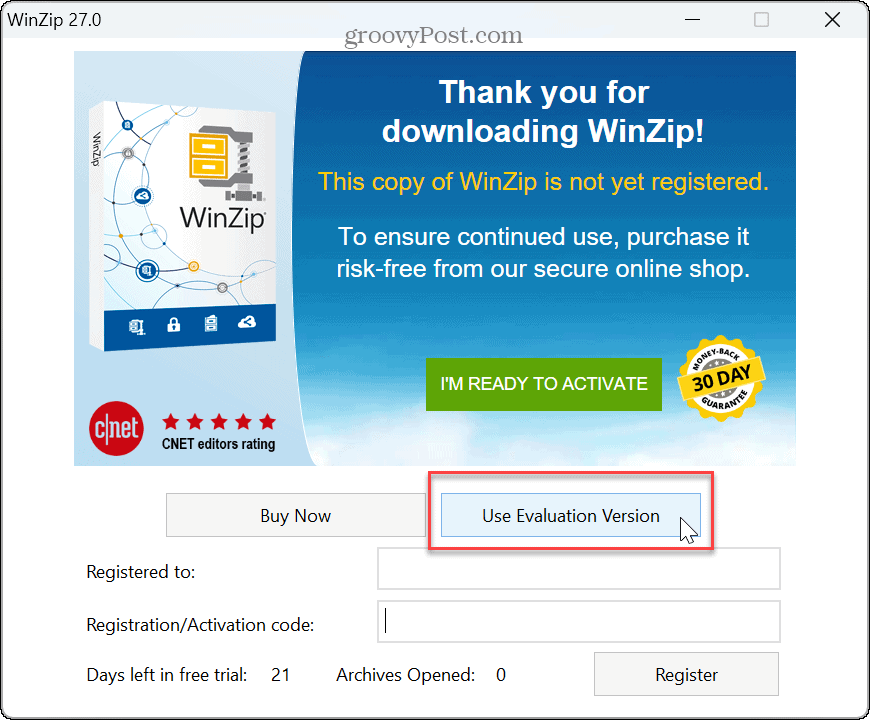 Atveriet RAR failus operētājsistēmā Windows 