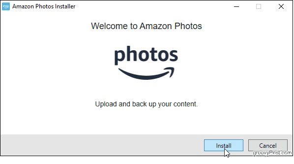 Instalējiet darbvirsmas lietotni Amazon Photos
