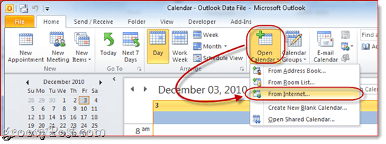 Google kalendārs Outlook 2010 ”