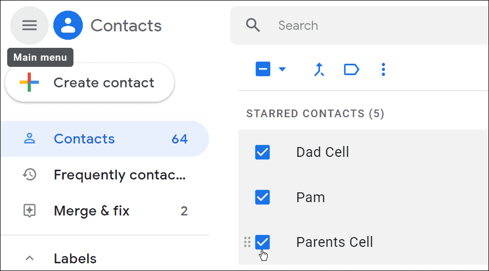 pārbaudīt kontaktus izveidot grupas e-pasta sarakstu pakalpojumā gmail