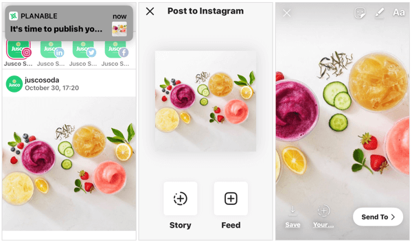 Ieplānojiet Instagram stāstu, izmantojot Planable