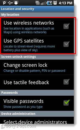 Android izmanto manus bezvadu tīklus GPS satelītus