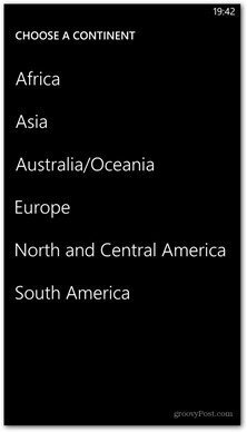 Pieejamās Windows Phone 8 kartes ir kontinentā