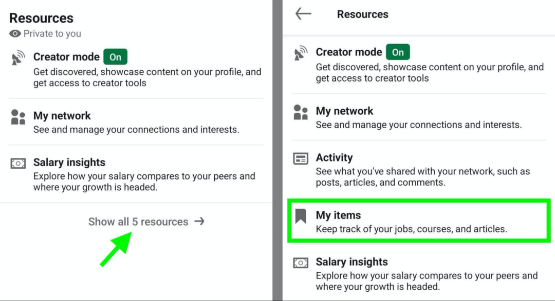 saglabājiet linkedin konkurenta reklāmas 3. darbību