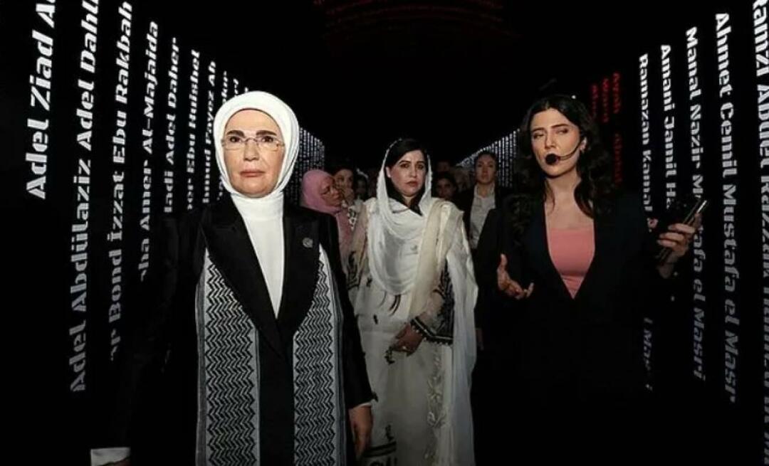 Pirmā lēdija Erdogana kopā ar līderu sievām apmeklēja izstādi “Gaza: pretošanās cilvēcei”!