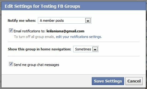 Facebook grupas iestatījumi