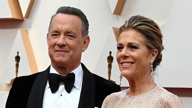 Toms Hanks un viņa sieva Rita Vilsone