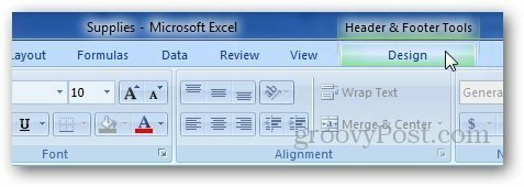 Excel galvenes kājene 4
