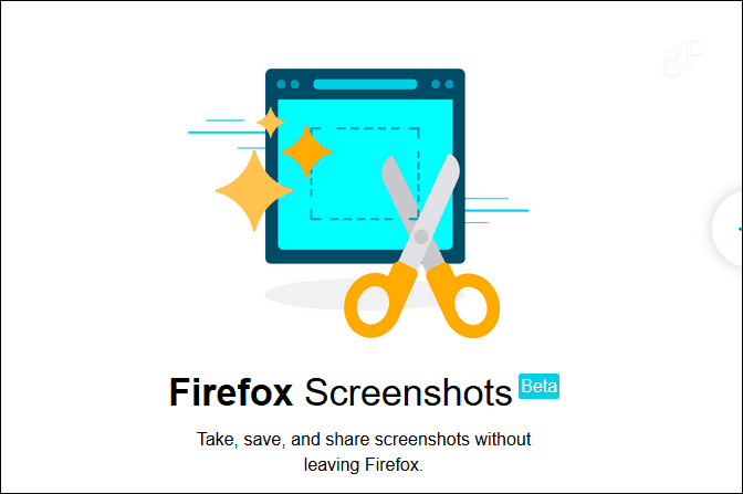 Firefox ekrānuzņēmumu beta versija