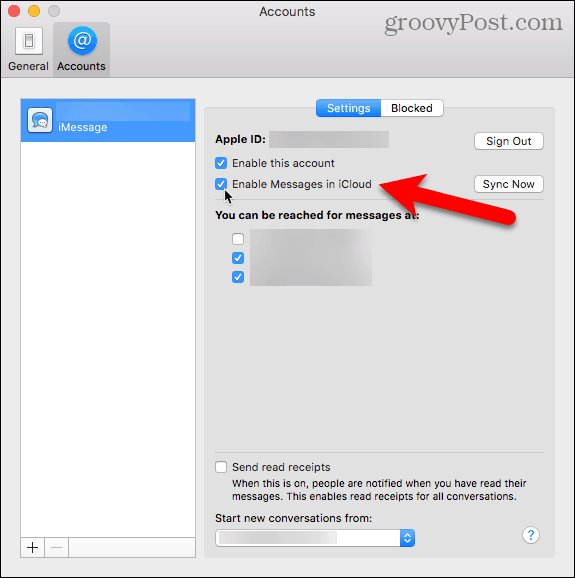 Iespējojiet ziņojumus iCloud datorā Mac