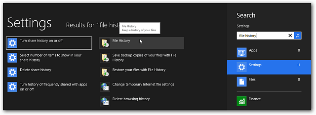 Kā iespējot Windows 8 failu vēsturi