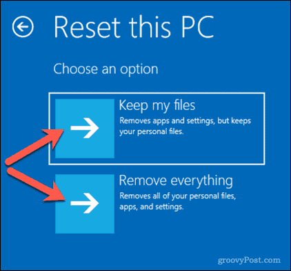 Windows 10 datora atiestatīšanas iespējas