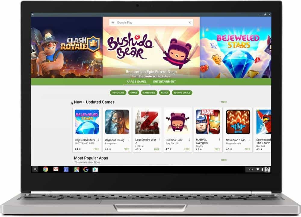 Google Play veikals, kas nāk pie Chromebook datoriem, bet ne visi