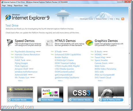 Internet Explorer 9: lejupielādējiet priekšskatījumu