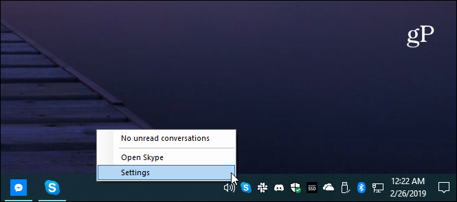 Skype iestatījumu sistēmas tekne