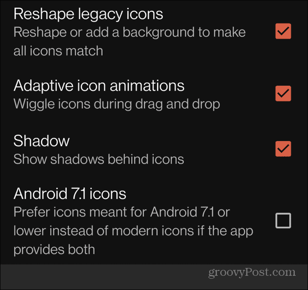 Mainiet lietotņu ikonas operētājsistēmā Android