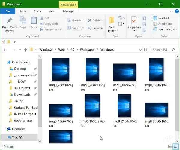 Lūk, kā atrast Windows 10 fona attēlus