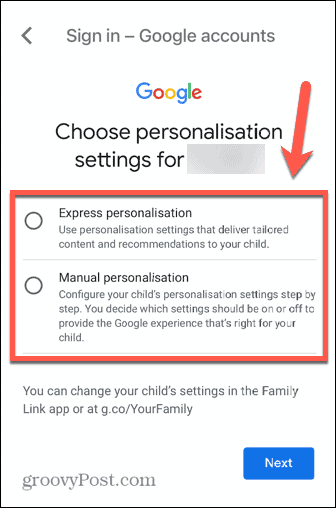 gmail bērna konta personalizēšana