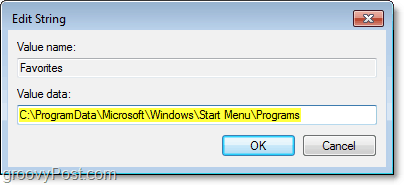 starta izvēlnes labojums xp Windows 7