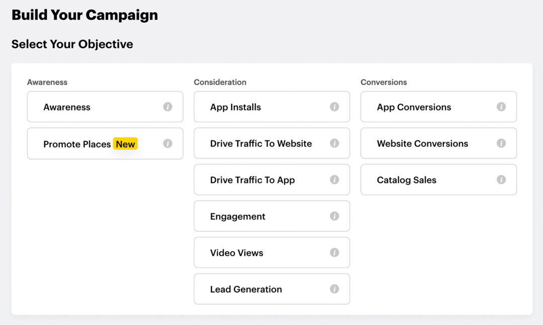 atlasiet Snapchat Instant Create kampaņas mērķi