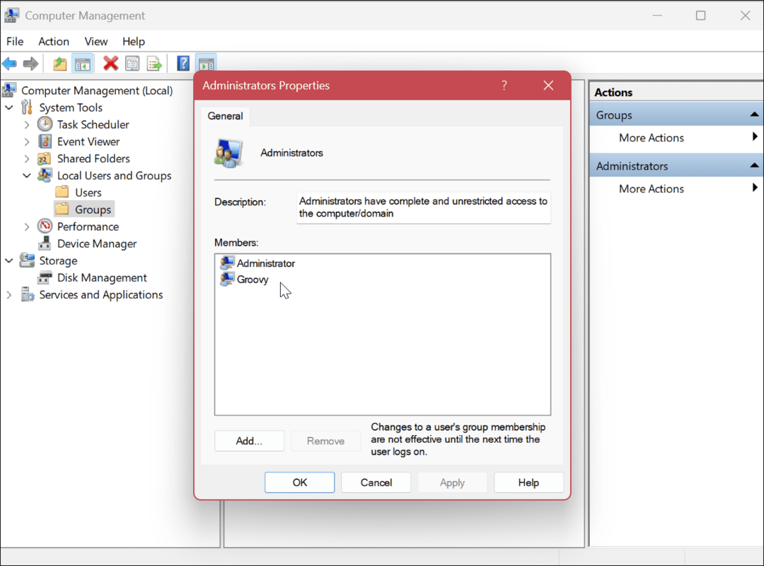 Kā noteikt lietotāja konta veidu operētājsistēmā Windows 11